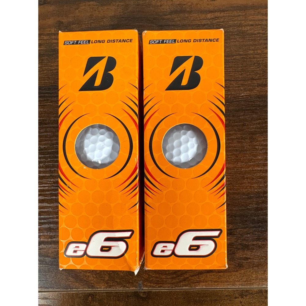 Bridgestone‎ Golf e6 Soft Feel Long Distance White Golf Balls 2 Sleeves 6 Balls